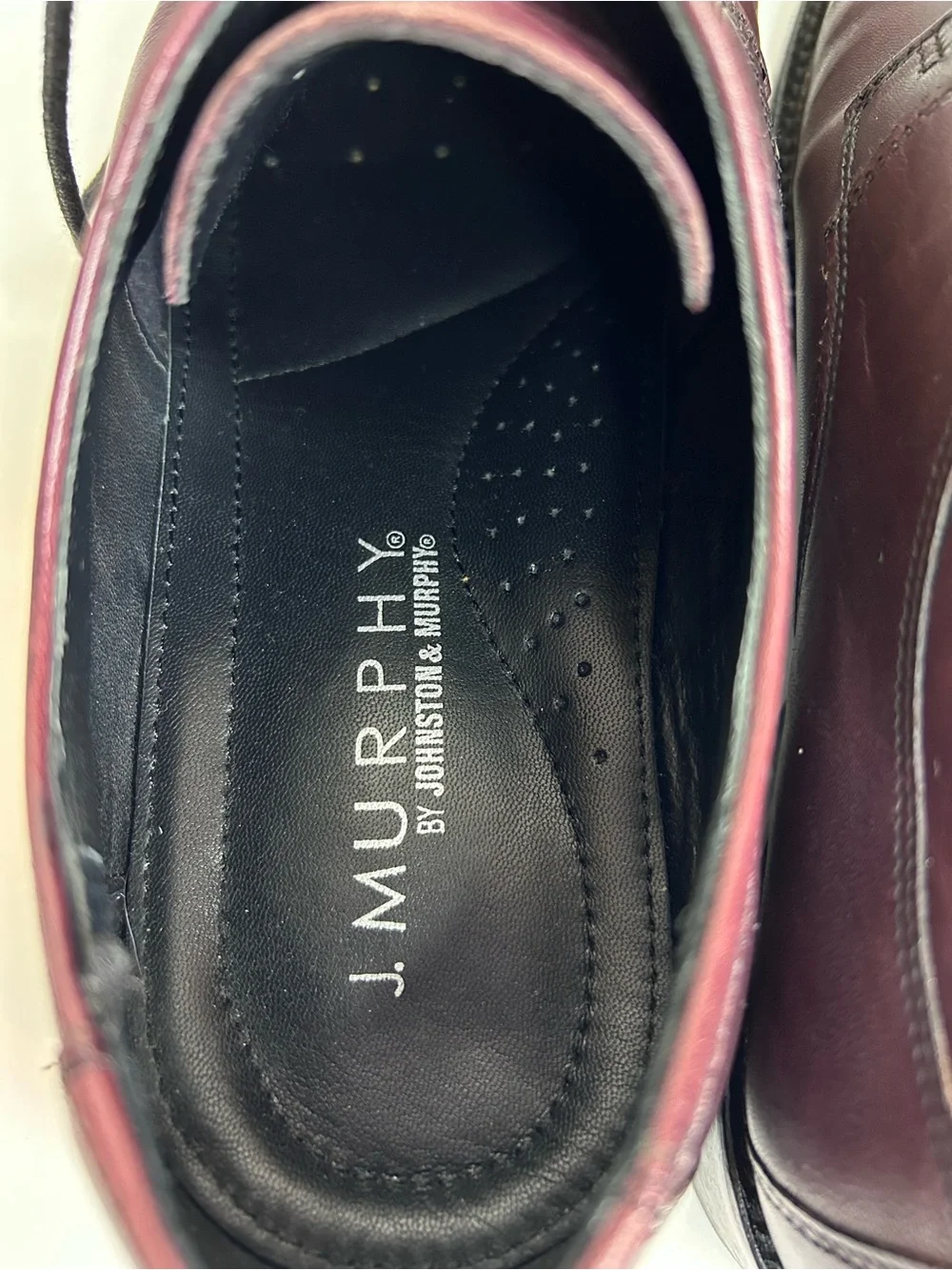J. Murphy Burgundy Leather Cap Toe Derby Dress Shoes Men's 10W Wide